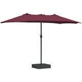  Vrtni suncobran Bordeaux Crvena 385 x 209 x 244 cm Poliester | shoptok.hr