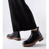 D/CEO Gemre Black flat low ankle boots Tarquinia | Shoptok.si