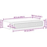 Stolna montirana na zid 87,5 x 34,5 x 17 cm Konstruirano drvo | shoptok.hr