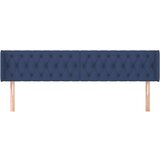  Uzglavlje s ušima plavi 203x16x78/88 cm od tkanine | shoptok.hr