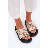 Boto Women's Slippers With Fabric Straps Paris On Platform Beige Celinea | ePonuda.com