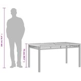  Vrtni stol bež 140 x 80 x 75 cm od poliratana i drva bagrema | shoptok.hr