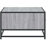 vidaXL Klubska mizica siva sonoma 90x57x35 cm inženirski les in kovina | Shoptok.si