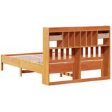  Knjižna postelja brez vzmetnice vošč. rjava 135x190 cm borovina, (21653640) | Shoptok.si