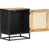  Noćni ormarić 40 x 30 x 50 cm grubo drvo manga i prirodna trska | Eponuda.com
