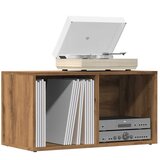 vidaXL Stalak za ploče - Kutija za pohranu vinilnih ploča Artisan hrast 69 5x34x36 cm izrađeno drvo - Hrast artisan | shoptok.hr