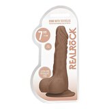 REALROCK Dong 7 - realističan, dildo za testise (17 cm) - tamno prirodan | shoptok.hr