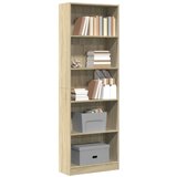 vidaXL Knjižna omara sonoma hrast 60x24x176 cm inženirski les Cene