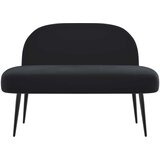  Oblikovana klupa s naslonjačem Crna 110 x 60 x 76 cm Baršun | shoptok.hr