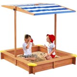 Kinder_Home dečiji drveni peščanik sa podesivim, vodootpornim poklopcem anti-uv 30 | ePonuda.com