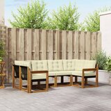  Set vanjskih sofa 6 kom. Prirodna i krem Smeđa 245 x 128,5 x 73 cm | shoptok.hr