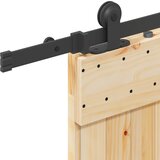  Klizna vrata NARVIK Prirodna i crna 90 x 210 cm (213,5 cm) | shoptok.hr