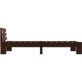  Posteljni okvir temno rjav iz trdne borovine 90x200 cm, (20606407) | Shoptok.si