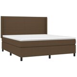  Krevet box spring s madracem LED tamnosmeđi 180x200 cm tkanina | shoptok.hr