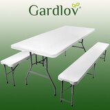  Zložljiva vrtna miza z 2 klopema 180 cm – Gardlov catering komplet za 6 oseb | Shoptok.si