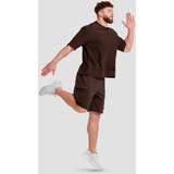 GymBeam muška oversized majica unstoppable brown