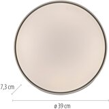 SCHÖNER WOHNEN 14594-18 - prigušiva LED stropna svetiljka TAVOLI LED/20W/230V crna+daljinski upravljač | Eponuda.com