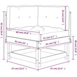  Kutna sofa od masivne borovine s jastucima | shoptok.hr