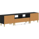  5-dijelni LED TV ormarić Crna Konstruirano drvo | shoptok.hr