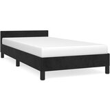 vidaXL Posteljni okvir z vzglavjem črn 100x200 cm žamet, (20736385) Cene