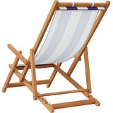  Sklopiva stolica za plažu plavo-bijela od eukaliptusa i tkanine | shoptok.hr