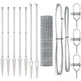 vidaXL Euro Ograda s 7 šiljcima 1.4x10 m Cinkovani čelik | shoptok.hr