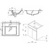 Jika H4536111763001 Cube 54 x 43 cm umivalnik z omarico Cene