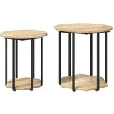  Set pomoćnih stolića s policom 2 pcs Smeđa | Eponuda.com