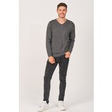 Dewberry V0002 MEN'S V-NECK SWEATER-SMOKED | Shoptok.si