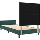  Krevet Smeđa Zeleni 90x200 cm Baršun | shoptok.hr