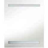 vidaXL LED kopalniška omarica z ogledalom sijoče črna 50x14x60 cm | Shoptok.si