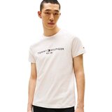 Tommy Hilfiger Slim Logo Embroidery T-Shirt Heathered Oatmilk Bež | shoptok.hr