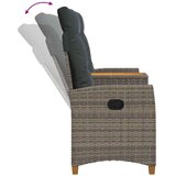  Rekreativna klupa s stolom Siva i tamno siva 126 x 65 x 112 cm - siva i tamnosiva | shoptok.hr
