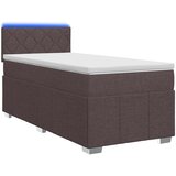  Boxspring krevet s madracem Tamno smeđa 90 x 200 cm Tkanina 90 x 200 x 100.5 cm | Shoptok.si
