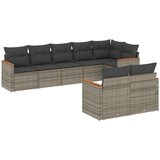  8-dijelni set vrtnih sofa od poliratana s jastucima sivi | shoptok.hr