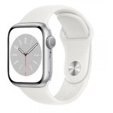Apple watch S8 silver aluminum, white sport 45mm pametni sat (mp6n3se/a) Cene