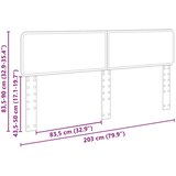  Uzglavlje s uzglavljem Siva Sonoma 200 cm Konstruirano drvo | shoptok.hr