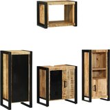  Set namještaja za kupaonicu 4 kom. Smeđa i crna | shoptok.hr
