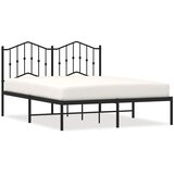  Metalni okvir za krevet s uzglavljem crni 135x190 cm | shoptok.hr