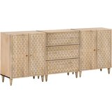 VidaXL Bočni ormarići 3 kom 60 x 33 x 75 cm od masivnog drva manga VidaXL Bočni ormarići 3 kom 60 x 33 x 75 cm od masivnog drva manga Slike