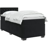 Boxspring krevet s madracem Crna 90 x 190 cm Baršun | shoptok.hr