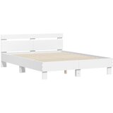  Okvir za krevet s uzglavljem i LED bijeli 140 x 200 cm | shoptok.hr