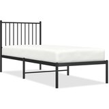 Metalni okvir za krevet s uzglavljem crni 80x200 cm | shoptok.hr