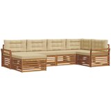  Set vanjskih sofa 6 kom. Prirodna i bež 329 x 170,5 x 73 cm | Shoptok.si