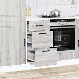 vidaXL Kuhinjska osnovna omarica Kalmar siva sonoma inženirski les | Shoptok.si