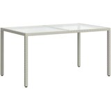  Vrtni stol 150x90x75 cm od kaljenog stakla i poliratana bijeli | shoptok.hr