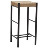 Premier Housewares Črn/v naravni barvi barsko stol iz masivne bukve (višina sedeža 72 cm) Bandar – Cene