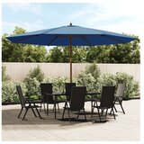  Vrtni suncobran s drvenim stupom azurnoplava 400x273 cm | shoptok.hr