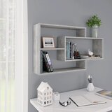vidaXL Stenske police betonsko sive 104x20x58,5 cm iverna plošča, (20621386) | Shoptok.si