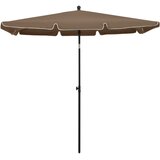  Vrtni suncobran sa šipkom 210 x 140 cm smeđe-sivi | shoptok.hr